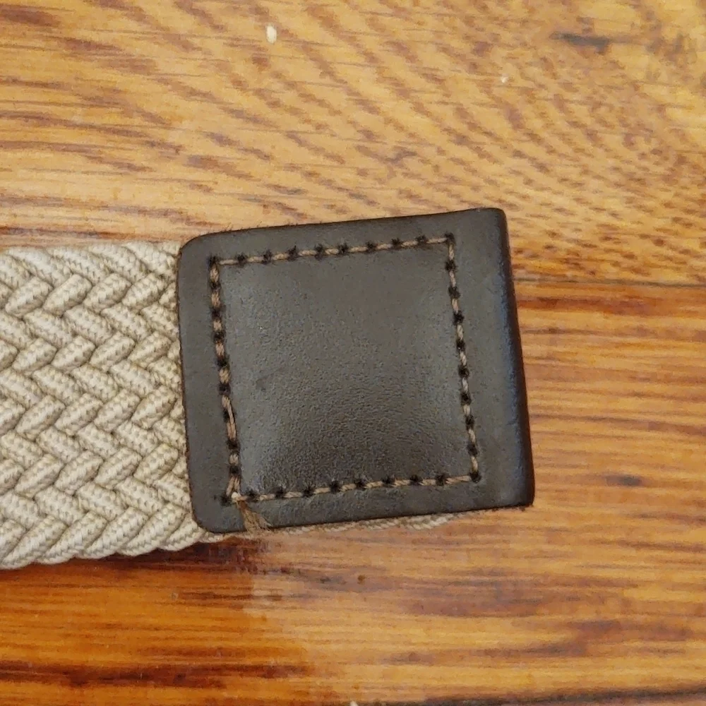 Braided Fabric Belt Sz 2XL tan
